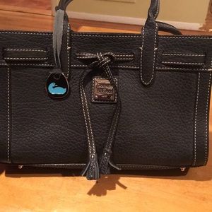 NWOT Dooney & Bourke Black Leather Mini Tote Bag